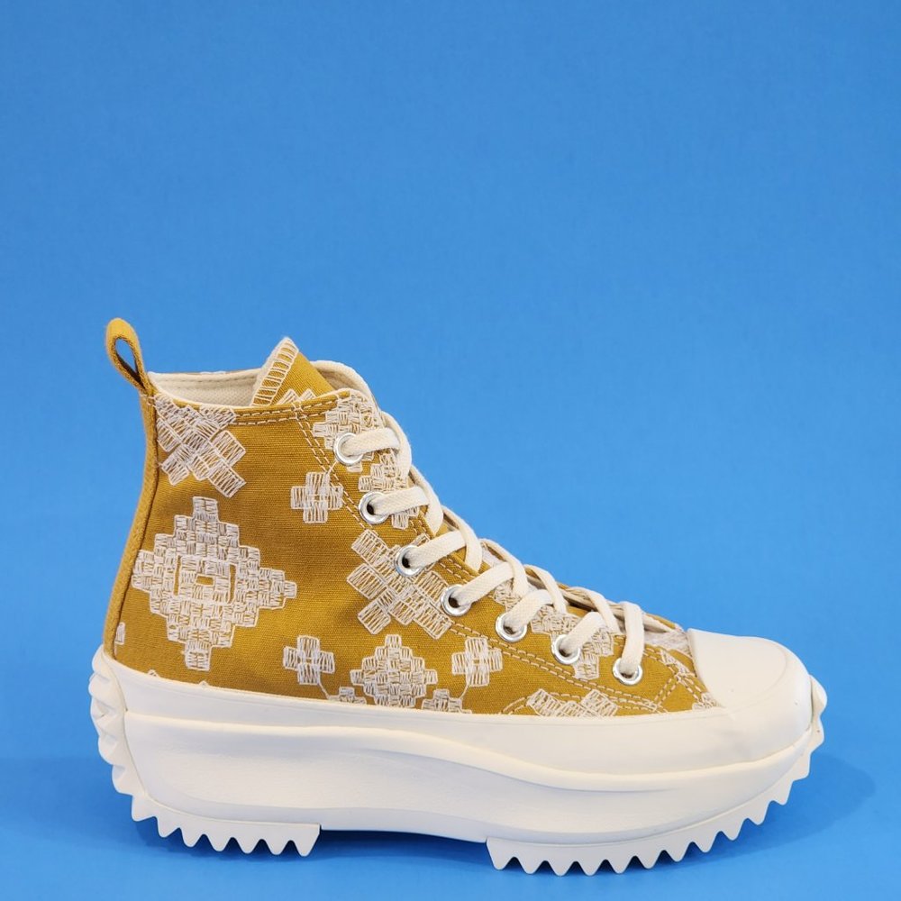 Converse Run Star Hike Hi Tonal Embroidery Unisex Platform Sneakers A02231C NWT - Picture 2 of 6